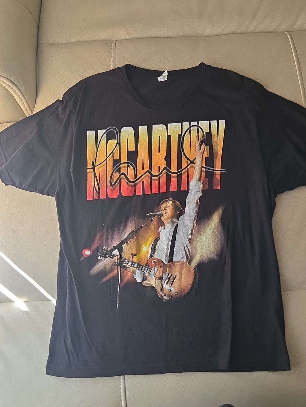 Paul McCartney On The Run Tour Tultex Shirt Double  Sided 2011 Large  Beatles